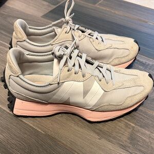 New Balance Women's Beige and Pink Sneakers